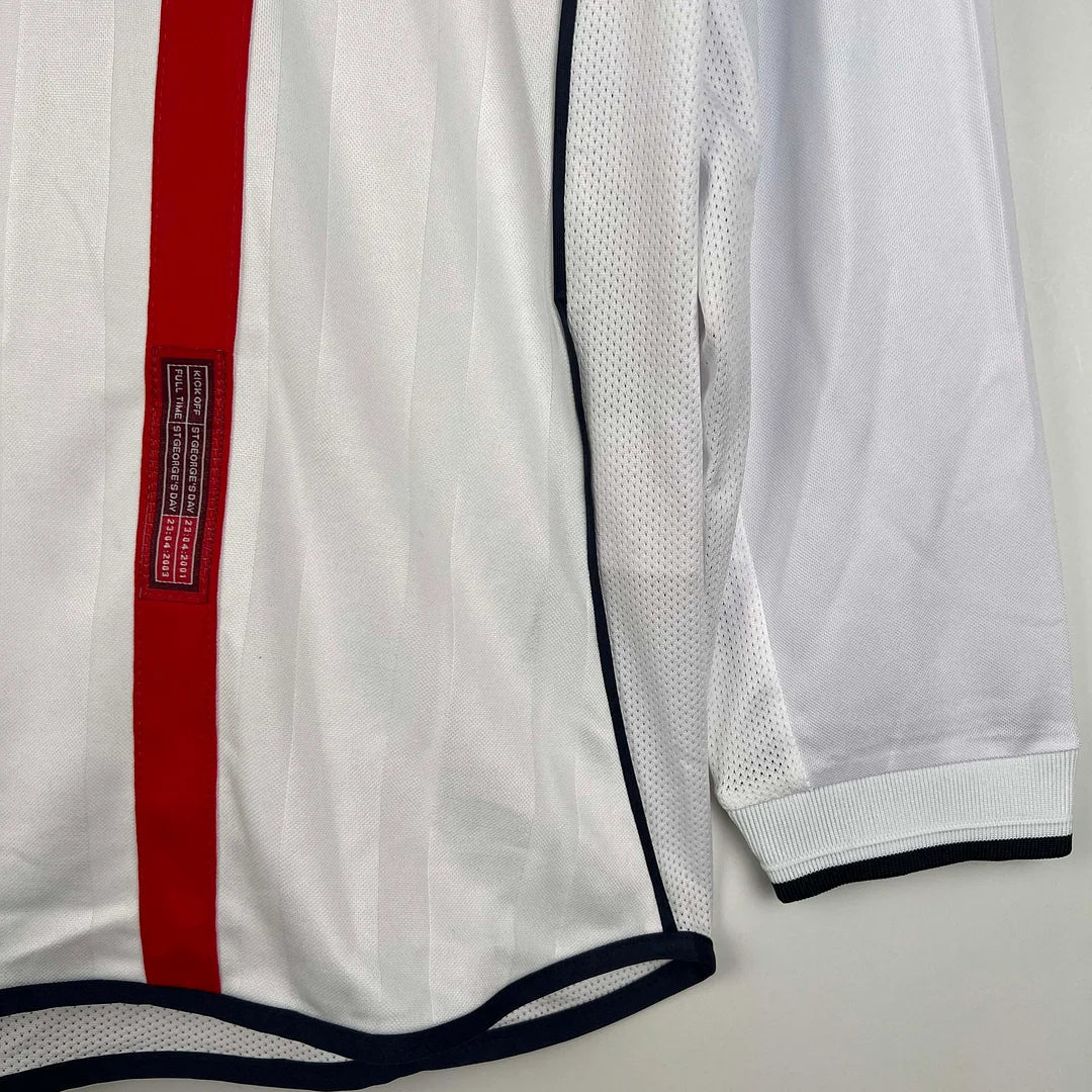 Maillot rétro Angleterre domicile à manches longues 2002