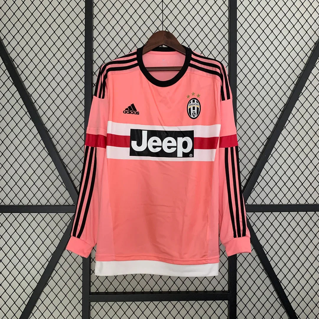 2015-2016 Juventus Retro Visitante Manga Larga