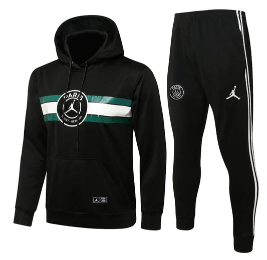 PSG Paris Saint Germain Noir et Blanc x Vert Foncé