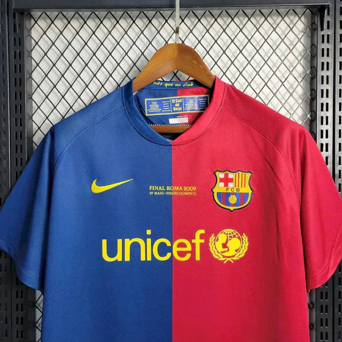 Maillot rétro domicile de Barcelone pour la finale de l'UCL 2008/2009