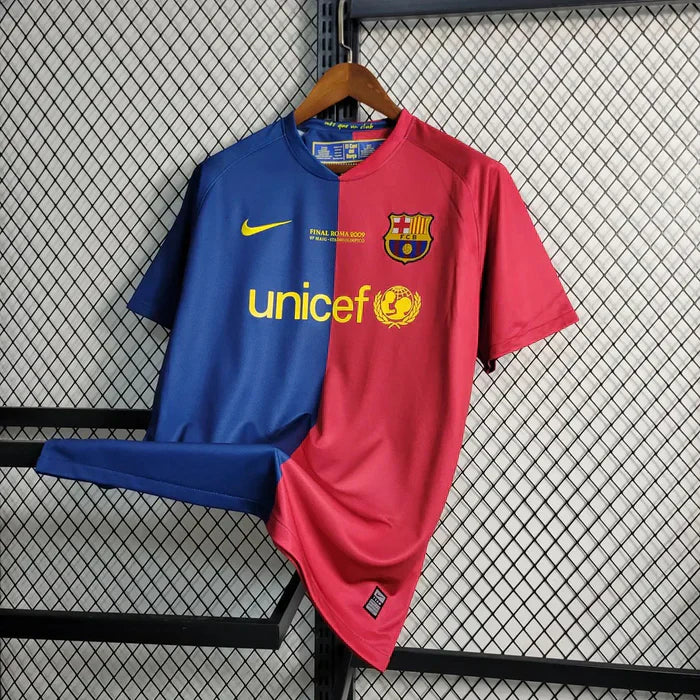 Maillot rétro domicile de Barcelone pour la finale de l'UCL 2008/2009