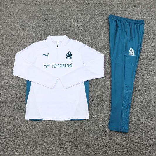 Survêtement Bleu et Blanc Olympique de Marseille