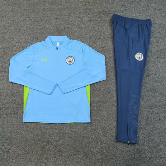Survêtement bleu et bleu clair de Manchester City