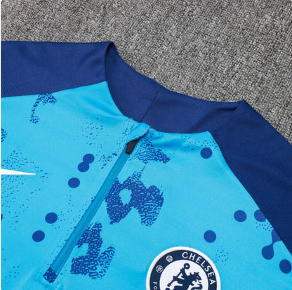 Survêtement Chelsea bleu foncé et bleu clair