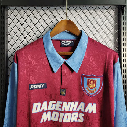 Maillot rétro à manches longues West Ham United Domicile 1995-1997