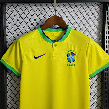 Maillot domicile enfant Coupe du monde Brésil 2022, taille