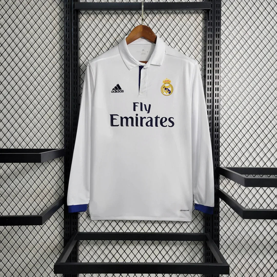 2016/2017 Retro Real Madrid Local Manga Larga