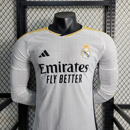 2023/2024 Real Madrid Local Kit Manga Larga
